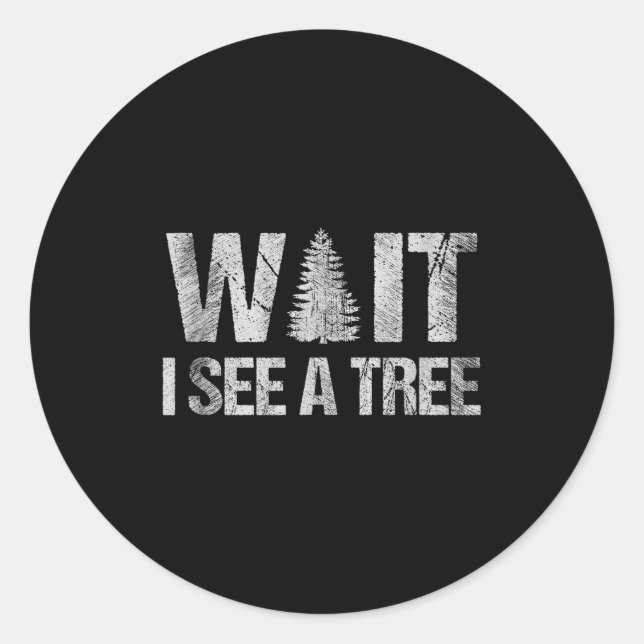 Sticker Rond Funny Lumberjack Arborist Forester  (Devant)