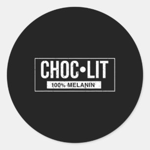 Sticker Rond Funny Melanin Chocolat Noir Histoire Junetten C