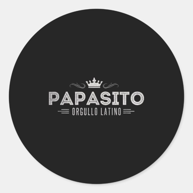 Sticker Rond Funny Mens Papasito Father's Day Design For Man  (Devant)