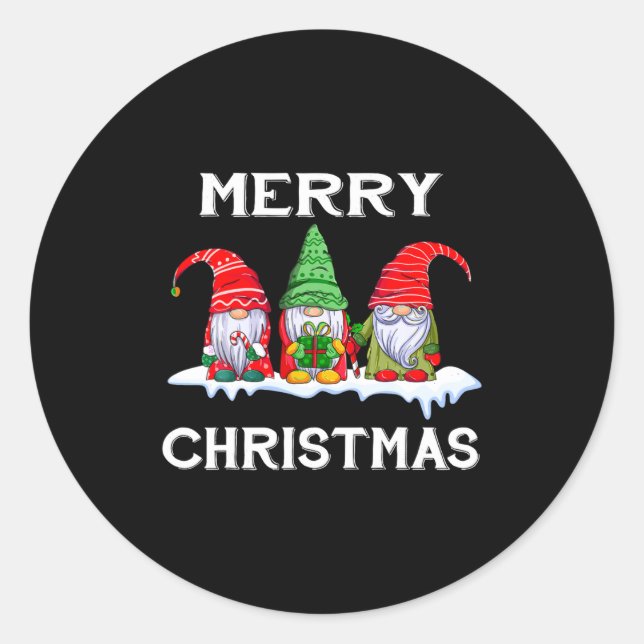 Sticker Rond Funny Merry Christmas Family Matching Xmas New Yea (Devant)