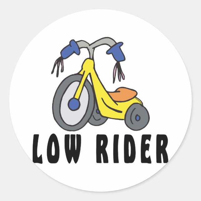 Sticker Rond Funny Mexicain Low Rider (Devant)