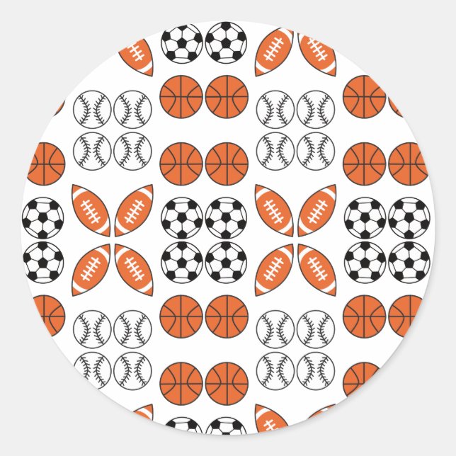 Sticker Rond Funny Motif de balle (Devant)