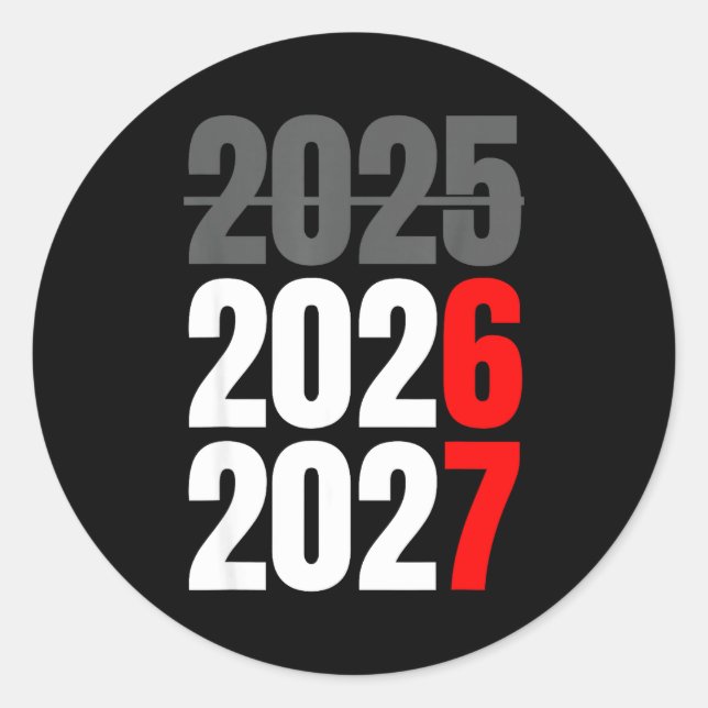Sticker Rond Funny New Years Shirts 67 Meme Boys New Years 2026 (Devant)