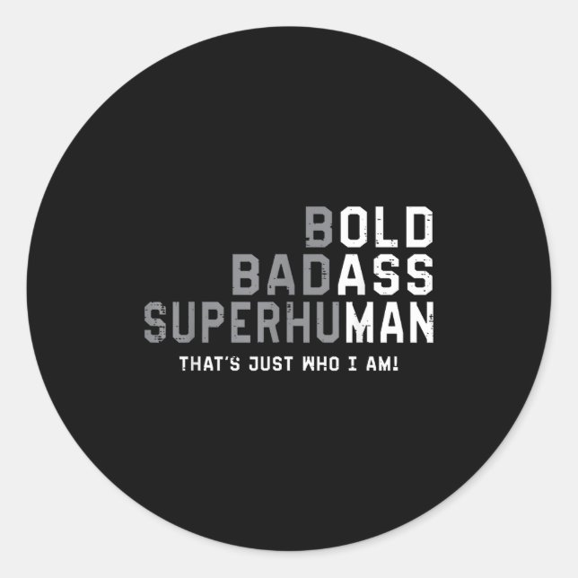 Sticker Rond Funny Old Man Saying Gag Gift Fathers Day Birthday (Devant)