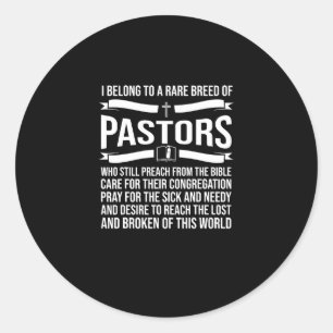 Sticker Rond Funny Pastor Appreciation Venin Christian Preacher