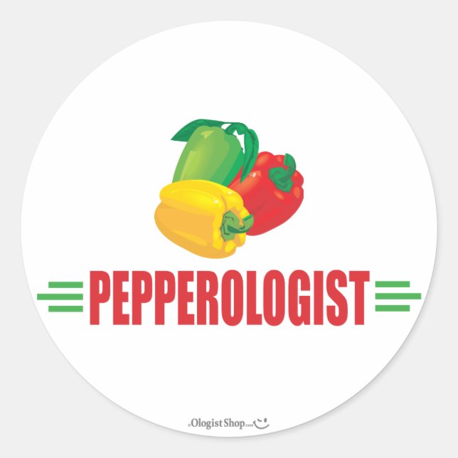 Sticker Rond Funny Peppers (Devant)