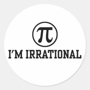 Sticker Rond Funny Pi