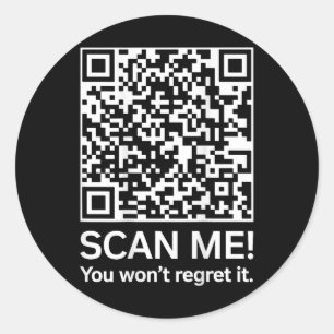Sticker Rond Funny Qr President Trump 4547 Trump Dancing Code (