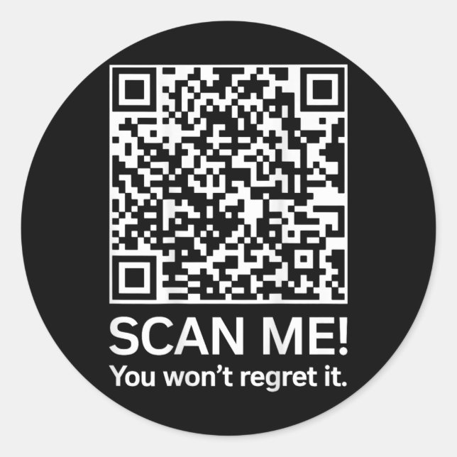 Sticker Rond Funny Qr President Trump 4547 Trump Dancing Code ( (Devant)