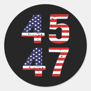 Sticker Rond Funny Qr Président Trump Code de danse Trump 45_47