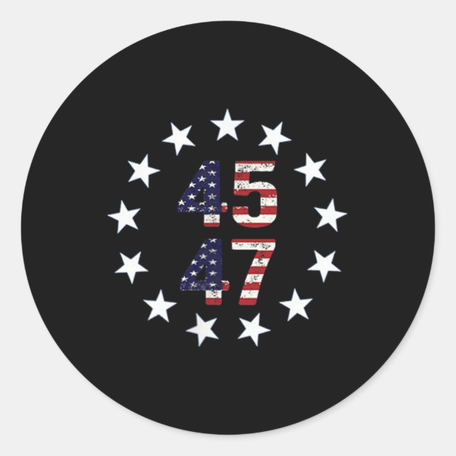Sticker Rond Funny Qr President Trump Dance Code (Devant)