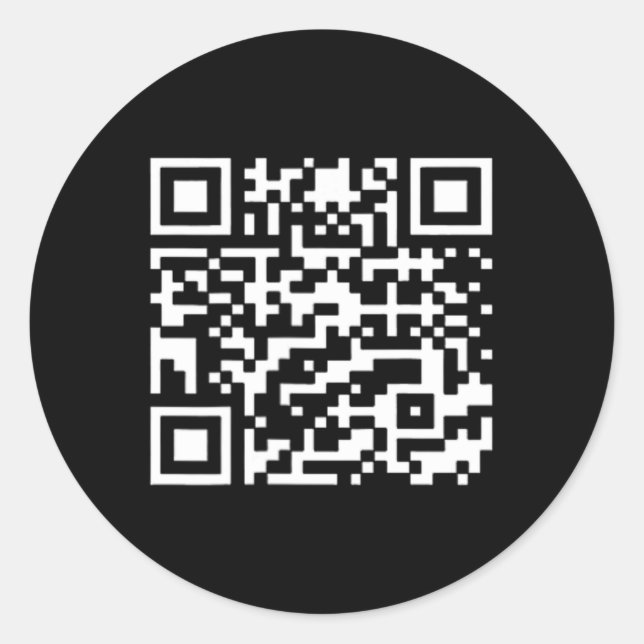 Sticker Rond Funny Qr Président Trump Dance Code 2 (Devant)