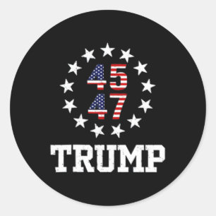 Sticker Rond Funny Qr Président Trump Dance Code Inauguration D