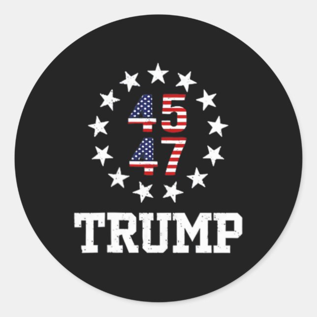 Sticker Rond Funny Qr Président Trump Dance Code Inauguration D (Devant)