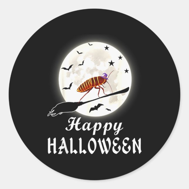 Sticker Rond Funny Roach Halloween Costume For Roach Lover  (Devant)