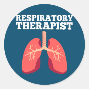Sticker Rond Funny RT Nurse Respiratoire Therapist