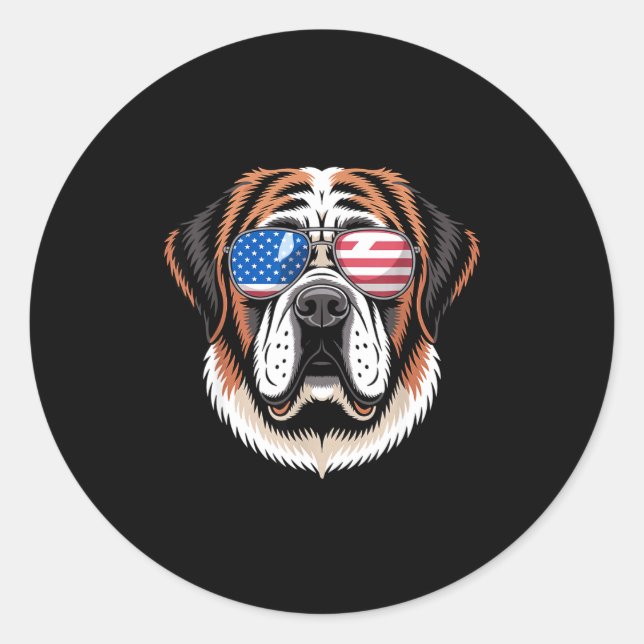 Sticker Rond Funny Saint Bernard Costume For Men Women St Berna (Devant)