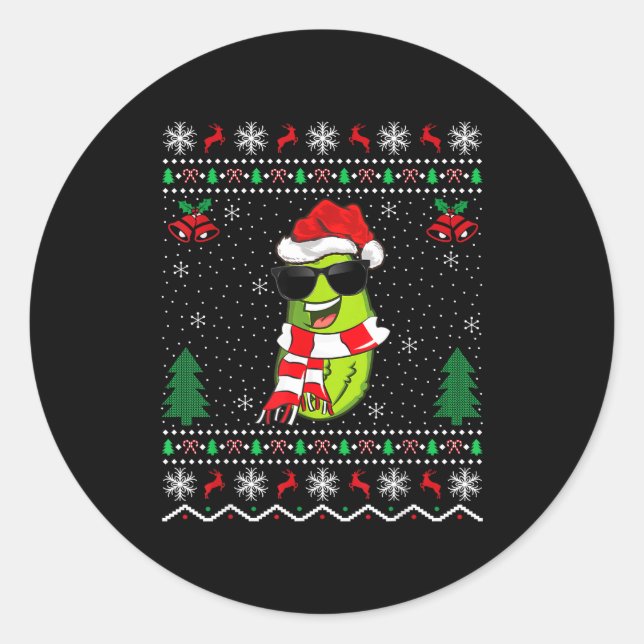 Sticker Rond Funny Santa Ckle Xmas Gift Ugly Ckle Christmas  (Devant)