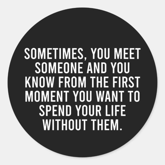 Sticker Rond Funny Sarcastic Introvert Humour Dire (Devant)