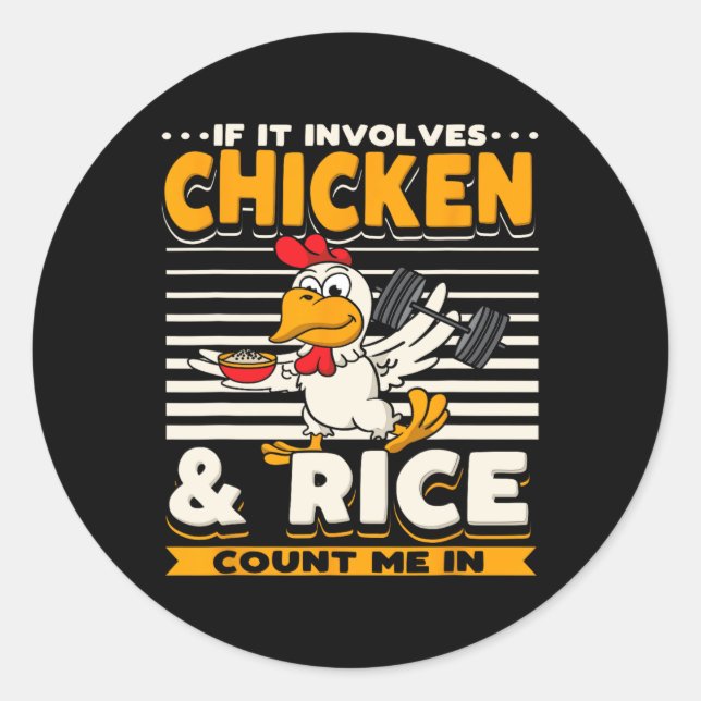 Sticker Rond Funny Sarcastique Poids-levage Bodybuilding Fitnes (Devant)