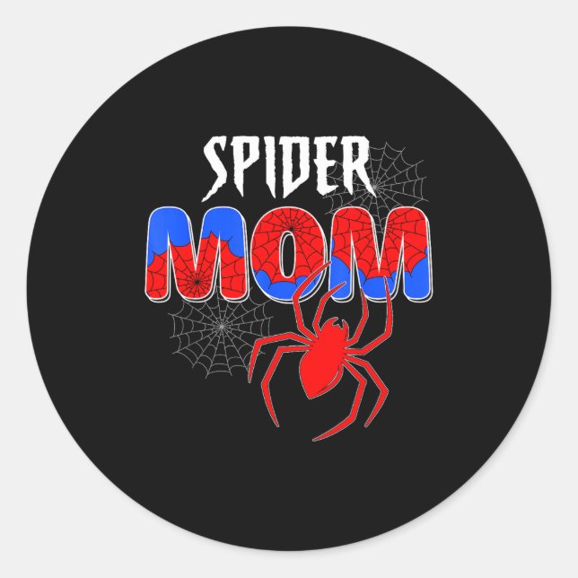 Sticker Rond Funny Sders Mom Matching Family Birthday Mother's  (Devant)
