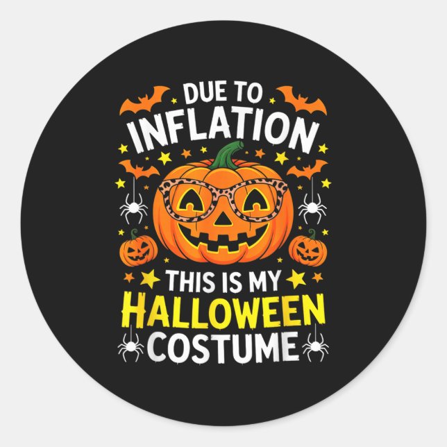 Sticker Rond Funny Shirt Halloween 2025 Pumpkin Costume Men Wom (Devant)