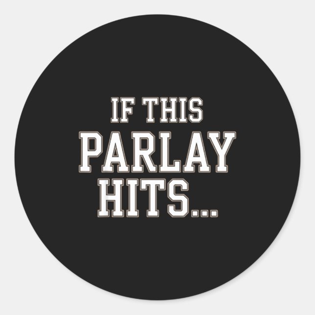 Sticker Rond Funny Srts Betting Design For Men Women Srts Gambl (Devant)