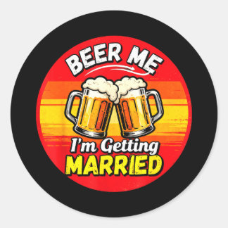 Sticker Rond Funny to be groom bachelor party for men boys