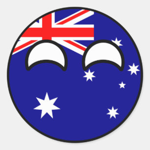 Sticker Rond Funny Trending Geeky Australia Countryball