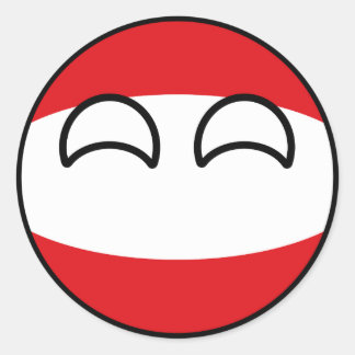 Sticker Rond Funny Trending Geeky Austria Countryball