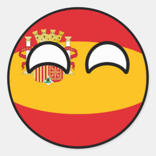 Sticker Rond Funny Trending Geeky Espagne Country
