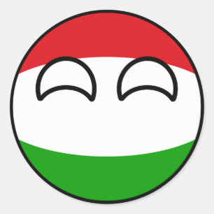 Sticker Rond Funny Trending Geeky Hungary Countryball