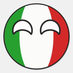 Sticker Rond Funny Trending Geeky Italie Camptryball