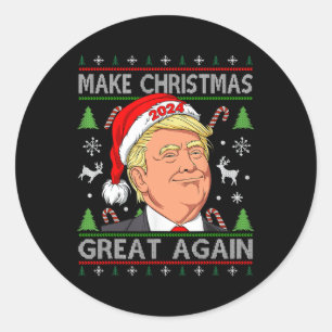 Sticker Rond Funny Trump 2024