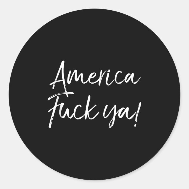 Sticker Rond Funny Usa Quote American Saying Joke Gift America  (Devant)