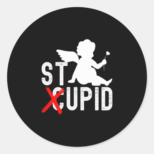 Sticker Rond Funny Valentine S Day Cud Is Stud Premium  (Devant)