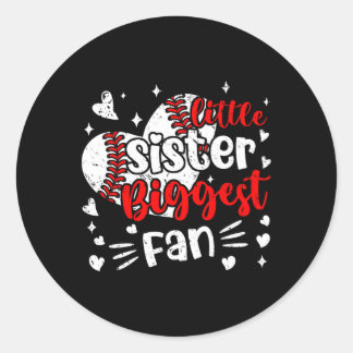 Sticker Rond Funny Vendre Sports Petite Soeur Plus Grand Coeur