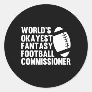 Sticker Rond Funny World's Okayest Imaginaire Football Commissi