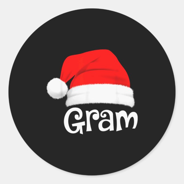Sticker Rond Funny Xmas Pajama Group Matching Gram Christmas Ha (Devant)