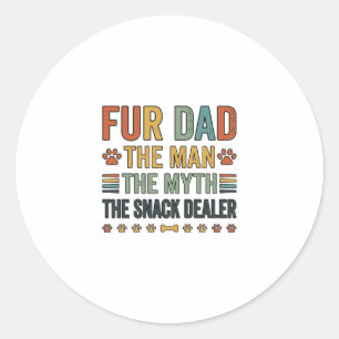 Sticker Rond Fur Papa Le Fournisseur De Snacks Vintage Amoureux