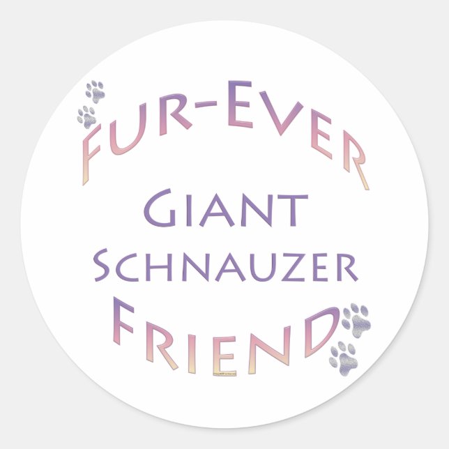 Sticker Rond Furever Schnauzer géant (Devant)
