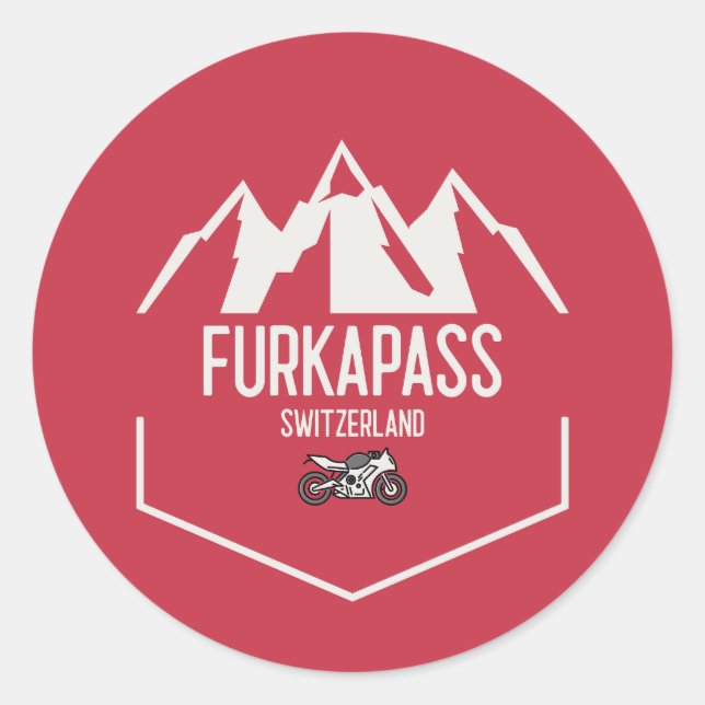 Sticker Rond Furka Pass Suisse (Devant)