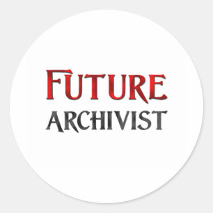 Sticker Rond Futur archiviste