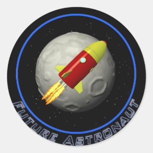 Sticker Rond Futur Astronaunt