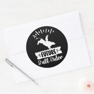 Sticker Rond Futur Bull Rider Bull Rider Rodéo Cadeaux Idées