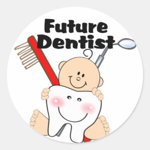 Sticker Rond Futur dentiste