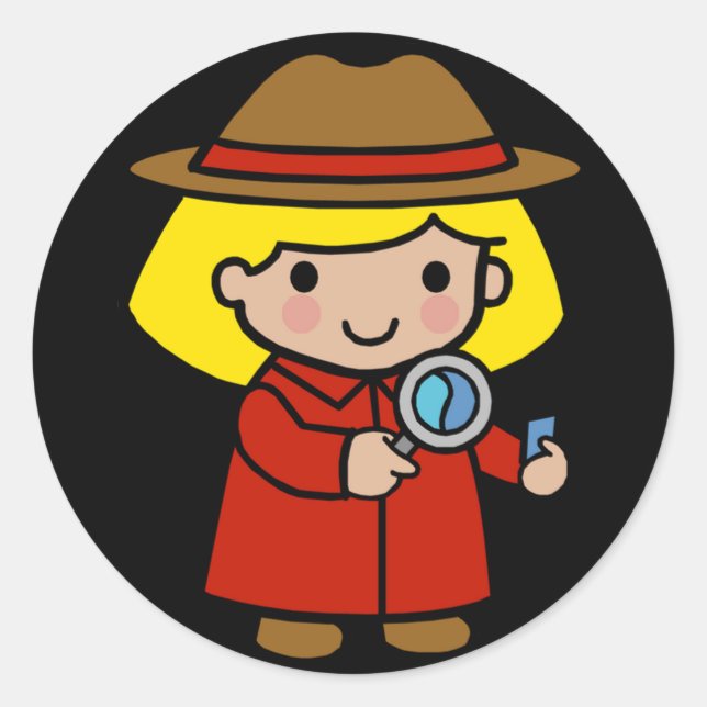 Sticker Rond Futur détective / criminalistique / P.I. (Devant)