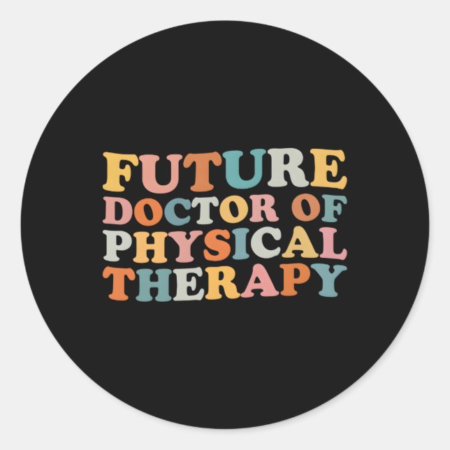 Sticker Rond Futur Docteur En Thérapie Physique Thera Du Tpt (Devant)
