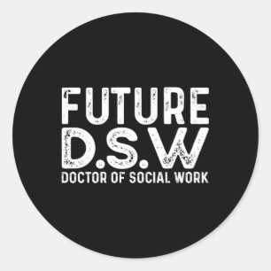 Sticker Rond Futur Docteur En Travail Social De Dsw Étudiant
