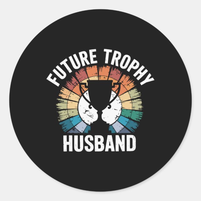 Sticker Rond Futur époux trophée  (Devant)